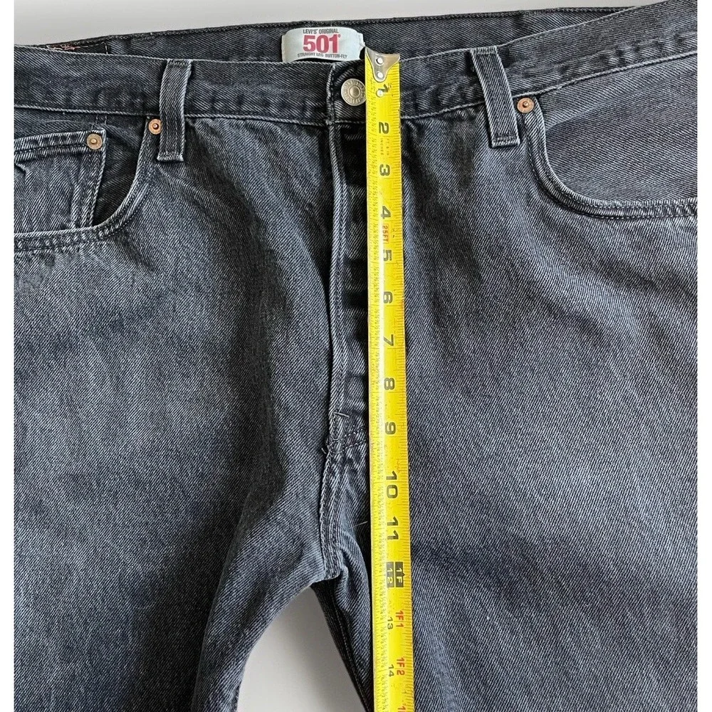 Levi's‎ 501 Original Fit Jeans Button Fly Iconic Straight Leg Black Men's 40x34